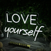 Love YourSelf White Neon Sign