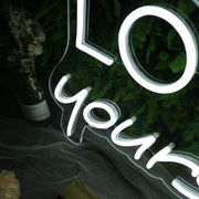 Love YourSelf White Neon Sign