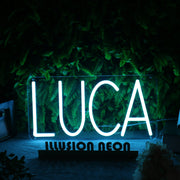 Luca Blue Neon Sign