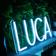 Luca Blue Neon Sign