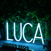 Luca Blue Neon Sign