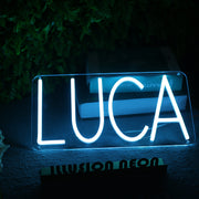 Luca Blue Neon Sign