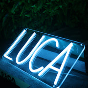 Luca Blue Neon Sign