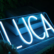 Luca Blue Neon Sign