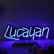 Lucauan Blue Neon Sign