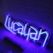 Lucauan Blue Neon Sign