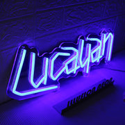 Lucauan Blue Neon Sign