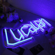 Lucauan Blue Neon Sign