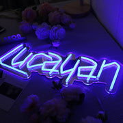 Lucauan Blue Neon Sign