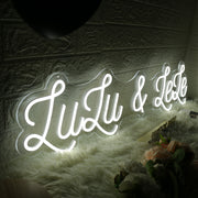 Lulu And Lele White Neon Sign