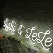 Lulu And Lele White Neon Sign