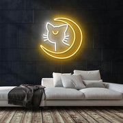 Lunar Kitty Neon Sign