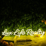 Lux Like Realty Yellow Neon Sign