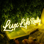 Lux Like Realty Yellow Neon Sign