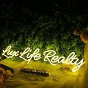 Lux Like Realty Yellow Neon Sign