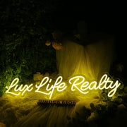 Lux Like Realty Yellow Neon Sign