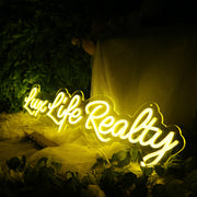 Lux Like Realty Yellow Neon Sign