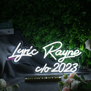 Lyric Rayne 2023 White Neon Sign