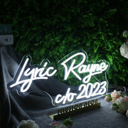 Lyric Rayne 2023 White Neon Sign