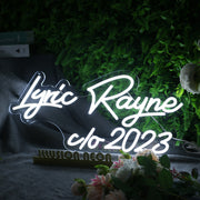 Lyric Rayne 2023 White Neon Sign