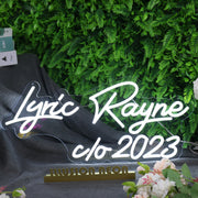 Lyric Rayne 2023 White Neon Sign