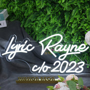 Lyric Rayne 2023 White Neon Sign