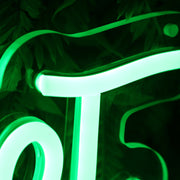 M And F Green Neon Sign