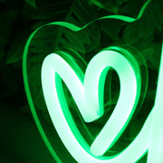 M And F Green Neon Sign