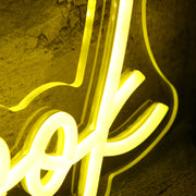 Made You Look Yellow Neon Sign