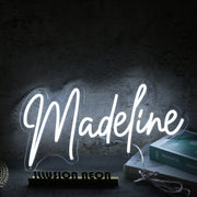 Madeline White Neon Sign