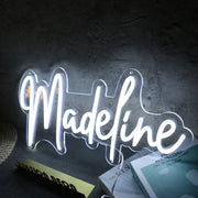 Madeline White Neon Sign