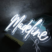 Madeline White Neon Sign