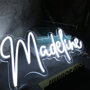 Madeline White Neon Sign