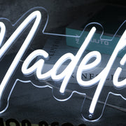 Madeline White Neon Sign