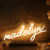 Madelyn Yellow Neon Sign