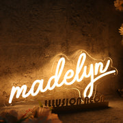 Madelyn Yellow Neon Sign