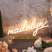 Madelyn Yellow Neon Sign