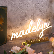 Madelyn Yellow Neon Sign