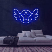 Magical Card Girl Neon Sign