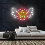 Magical Card Girl Neon Sign