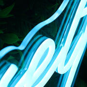 Make Yourself At Home Blue Neon Sign