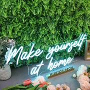 Make Yourself At Home Blue Neon Sign