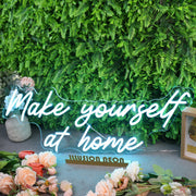 Make Yourself At Home Blue Neon Sign