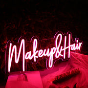 Makeup And Hair Red Neon Sign