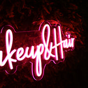 Makeup And Hair Red Neon Sign