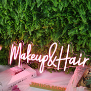 Makeup And Hair Red Neon Sign