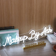 Makeup By Ash White Neon Sign