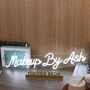 Makeup By Ash White Neon Sign