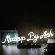 Makeup By Ash White Neon Sign