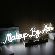 Makeup By Ash White Neon Sign